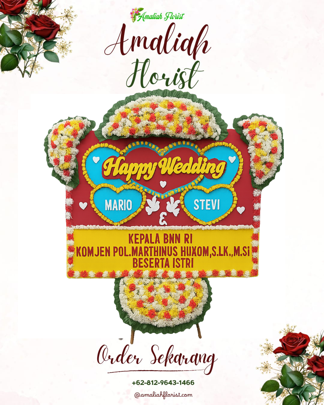 Papan Bunga Pernikahan Candipuro